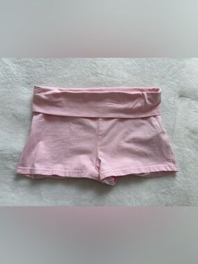 Edikted Pink Fold-Over Shorts